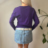 Vintage purple Versus By Versace Jumper - womens medium