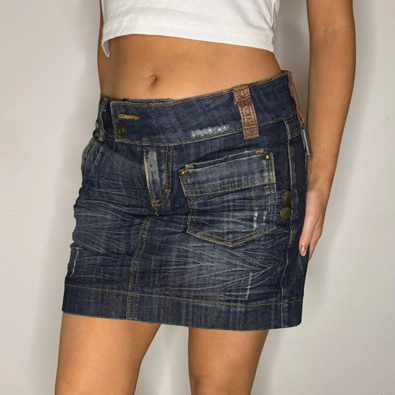 Vintage blue Fracomina Denim Skirt - womens 30" waist