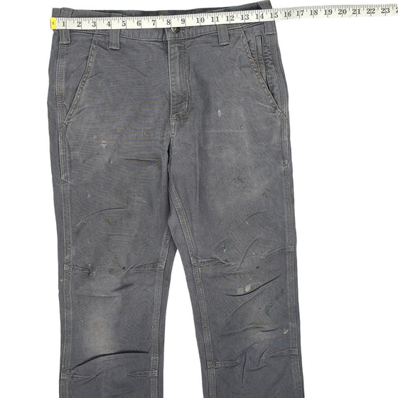 Carhartt Straight Fit Trousers - 30W 30L - Grey Cotton Blend