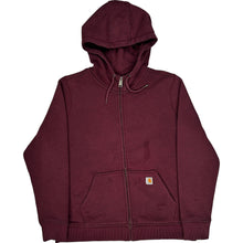  Carhartt Zip-Up Hoodie - XL - Burgundy Cotton Blend