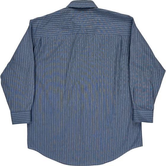 Yves Saint Laurent Striped Shirt - Medium - Blue Cotton