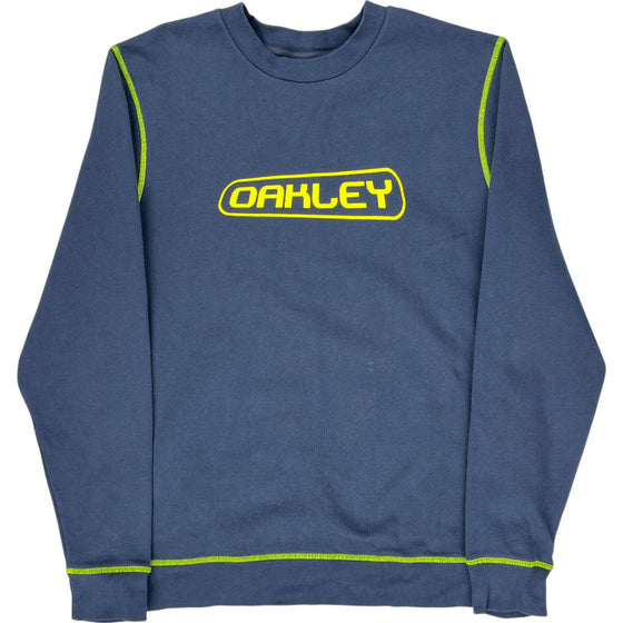 Oakley Custom Fit Contrast Stitch Sweatshirt - Large - Blue Cotton Blend