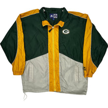  Starter Green Bay Packers NFL Windbreaker Jacket - XL - Green Polyester