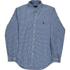 Ralph Lauren Check Shirt - Small - Blue Cotton