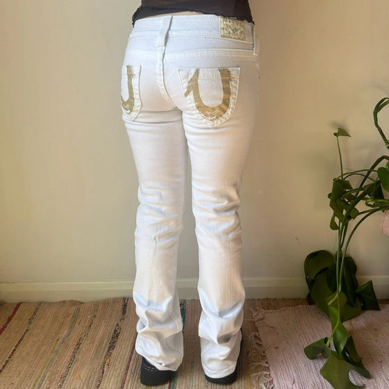 Vintage white Bobby True Religion Jeans - womens 28" waist