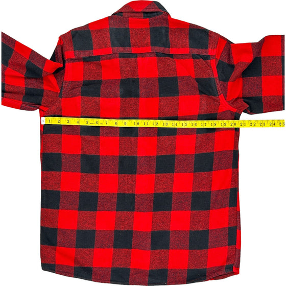 Dickies Button-Up Checked Flannel Shirt - Medium - Red Cotton