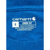 Carhartt Rugged Long Sleeve T-Shirt - Small - Blue Cotton Blend