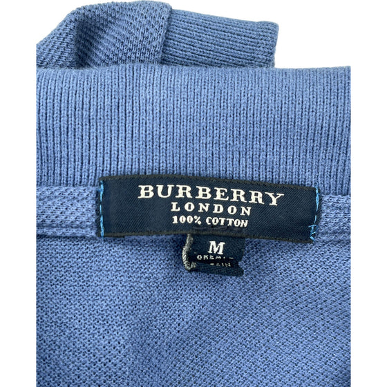 Burberry Polo Shirt - Medium - Blue Cotton