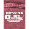 Carhartt Loose Fit Henley T-Shirt - XL - Burgundy Cotton