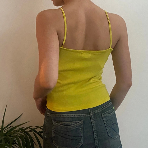 Vintage yellow Rebell Cami Top - womens small