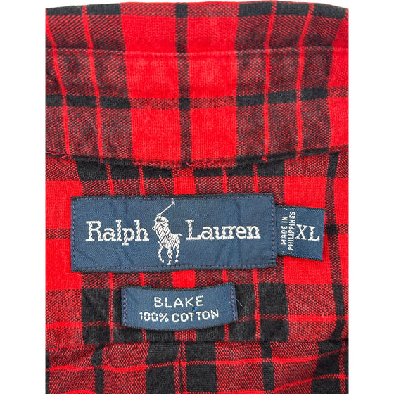 Ralph Lauren Blake Check Shirt - XL - Red Cotton