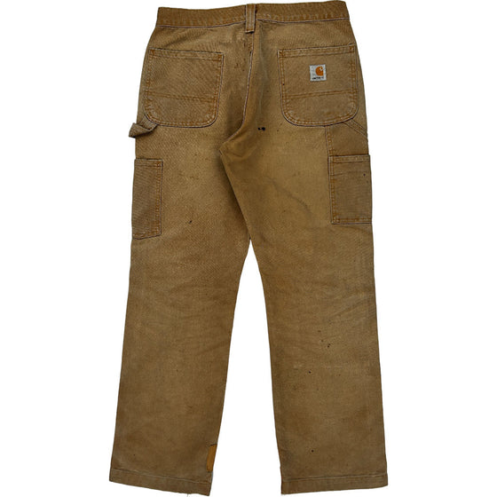 Carhartt Double Knee Carpenter Trousers - 30W 30L - Brown Cotton