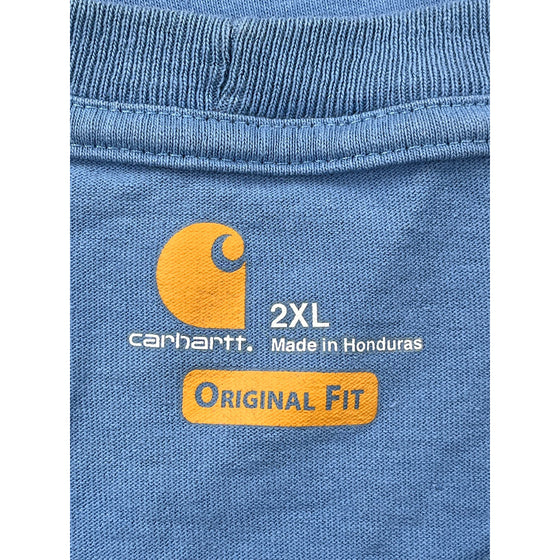 Carhartt Original Fit Pocket T-Shirt - 2XL - Blue Cotton