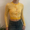 Vintage yellow Fendi Cardigan - womens small