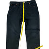 Levis 501 Jeans - 34W 29L - Black Cotton