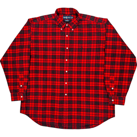 Ralph Lauren Blake Check Shirt - XL - Red Cotton