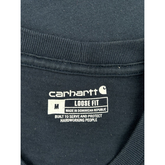 Carhartt Loose Fit T-Shirt - Medium - Navy Cotton