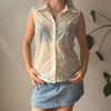 Vintage white Prisma Blouse - womens medium