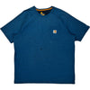 Carhartt Relaxed Fit T-Shirt - 2XL - Blue Polyester Cotton