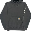 Workwear Carhartt Graphic Hoodie - Small Black Cotton Blend