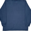 Carhartt Spellout Long Sleeve T-Shirt - 2XL Navy Cotton