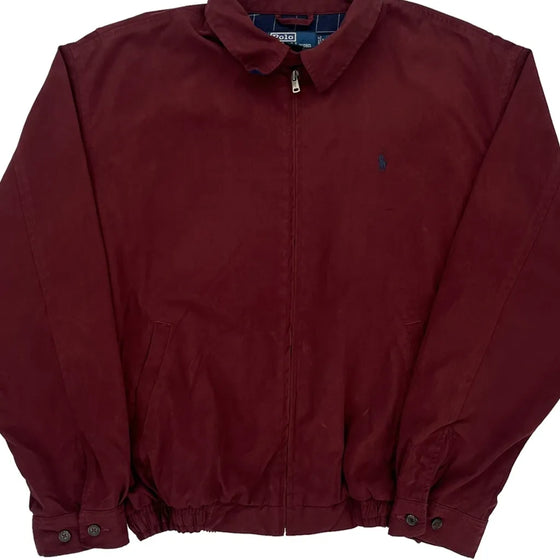 Ralph Lauren Harrington Jacket - Large Burgundy Polyester