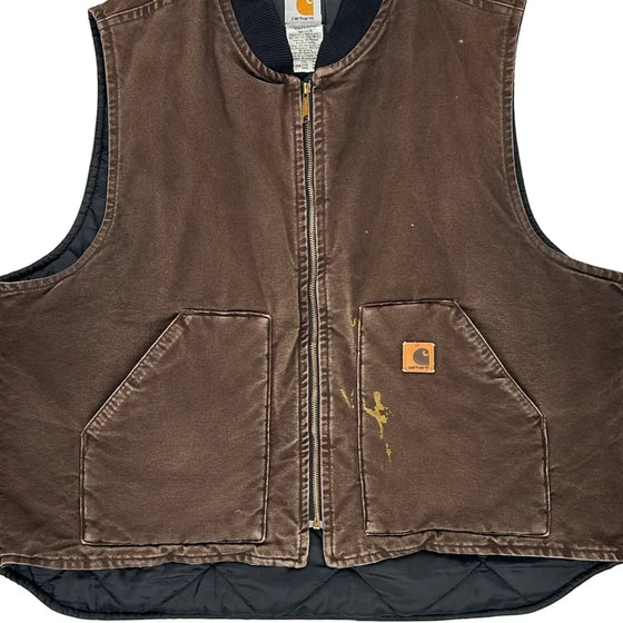 Carhartt Gilet - 2XL Brown Cotton