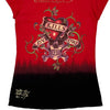 Love Kills Slowly Ed Hardy Graphic T-Shirt - Small Red Cotton