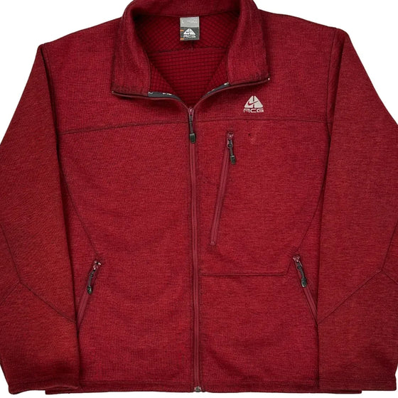 Outdoor Nike Acg Zip Up - Large Red Polyester