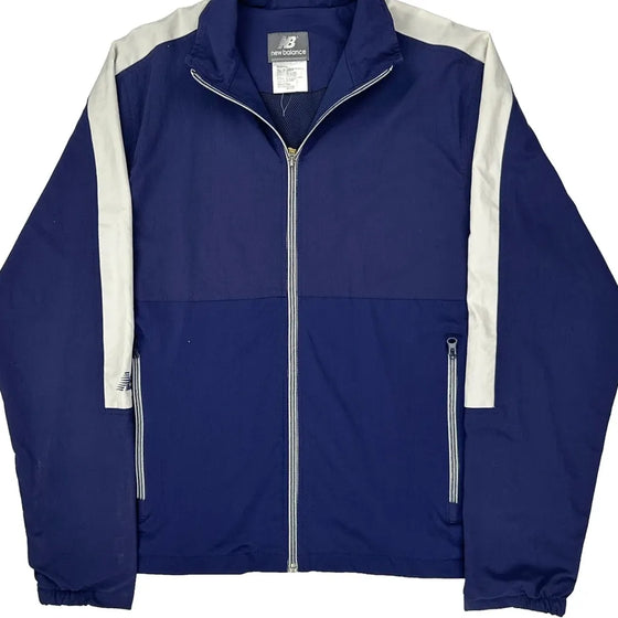 New Balance Track Jacket - Small Blue Nylon Blend