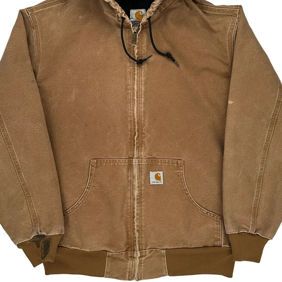 Carhartt Oversized Hoodie - Large Brown Cotton