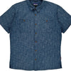 Patagonia Checked Shirt - Medium Blue Cotton Blend