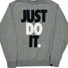 Motivational Nike Graphic Sweatshirt - Medium Grey Cotton Blend