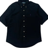 Ralph Lauren Short Sleeve Shirt - Large Black Cotton