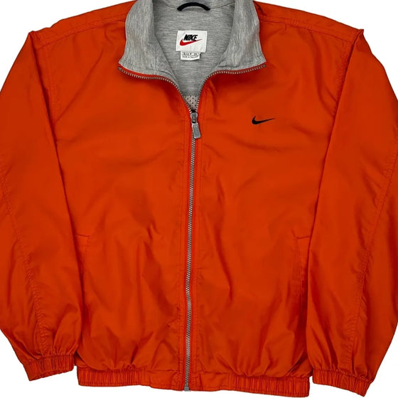 Nike Track Jacket - Small Orange Polyester