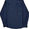 Slim Fit Lacoste Checked Shirt - XL Navy Cotton