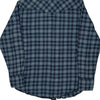 Wrangler Checked Flannel Shirt - Medium Blue Cotton