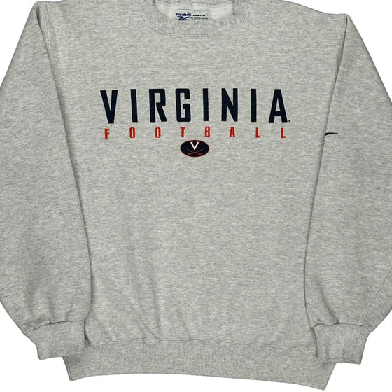 Virginia Football Reebok Sweatshirt - Medium Grey Cotton Blend