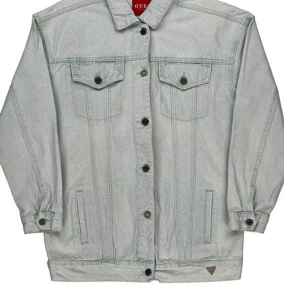 Guess Logo On Back Guess Graphic Denim Jacket - XS Light Wash Cotton