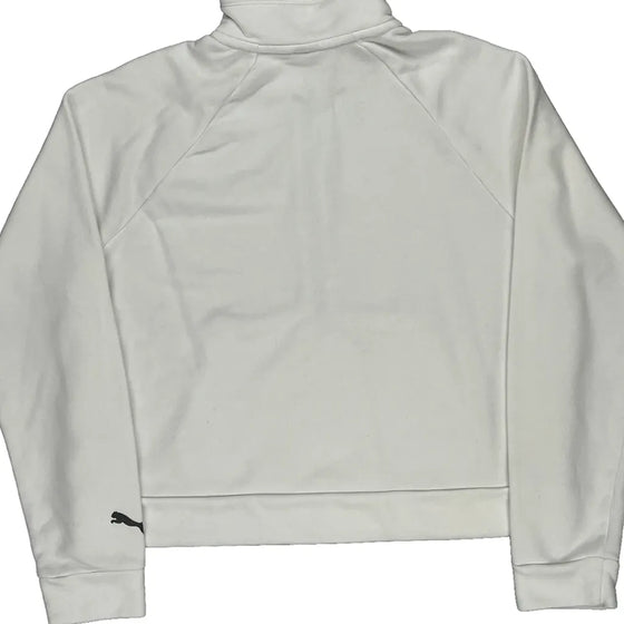 Puma 1/4 Zip - Large White Cotton Blend