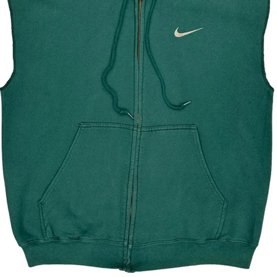 Nike Hoodie - Medium Green Cotton Blend