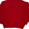 Adidas Logo Adidas Spellout Sweatshirt - XL Red Cotton Blend