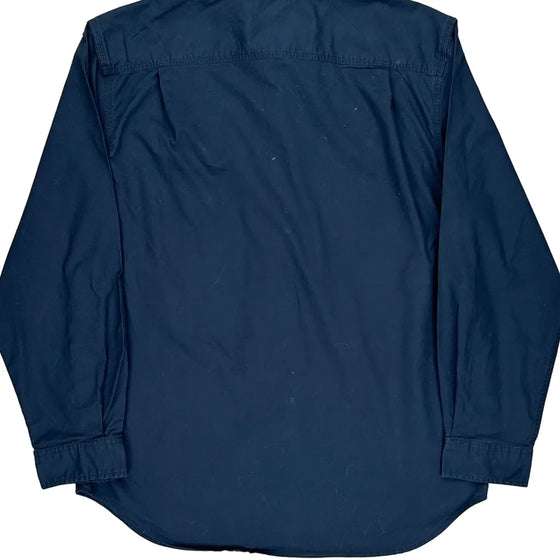 Secom Logo Carhartt Collared Shirt - Large Blue Cotton Blend