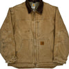 Carhartt Oversized Jacket - Large Brown Cotton