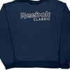 Classic Reebok Spellout Sweatshirt - XL Blue Cotton Blend