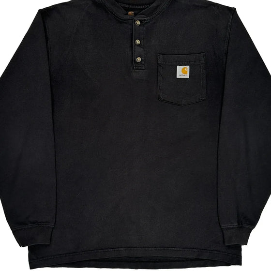 Carhartt Long Sleeve T-Shirt - Medium Black Cotton