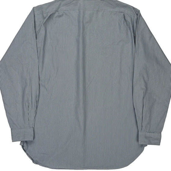 Ralph Lauren Collarless Shirt - Medium Blue Cotton