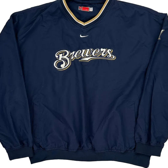 Milwaukee Brewers Nike Mlb Windbreaker - XL Navy Polyester