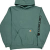 Carhartt Oversized Hoodie - XL Green Cotton Blend