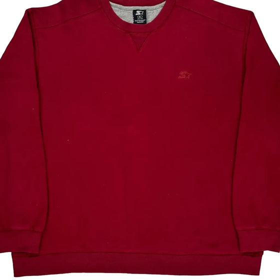 Starter Sweatshirt - XL Red Cotton Blend